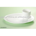 Juego de desayuno de porcelana de color blanco JX-BS603